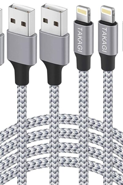 iPhone Charger TAKAGI 3Pack 6FT Nylon Braided Lightning